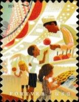 Children Buying Sweets At Concession Stand