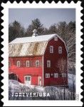 Barn Covered in Snow