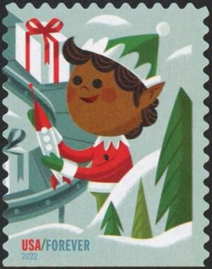 Elf With Toy Rocket
