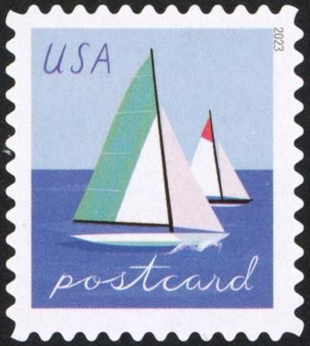 Sailboat with Green Sail