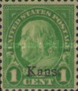 Benjamin Franklin, overprinted Kans.