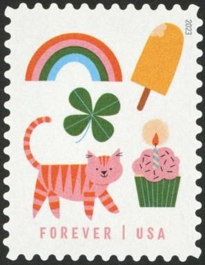 Rainbow, Cat, Cupcake and Popsicle