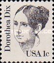 Dorothea Dix - perf 11 bottom imperf
