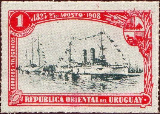 Cruiser "Montevideo" and gunboat "18 de Julio"