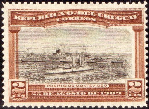 View of the port of Montevideo