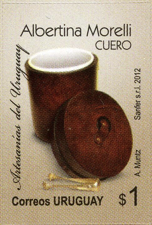 Leather container and lid
