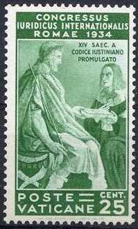 "Tribonian presenting Pandects to Justinian"