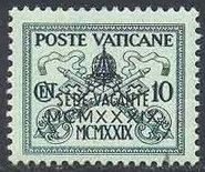 Papal Coat of Arms overprinted