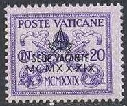 Papal Coat of Arms overprinted