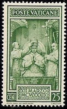 Papal Coat of Arms overprinted