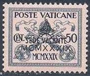 Papal Coat of Arms overprinted
