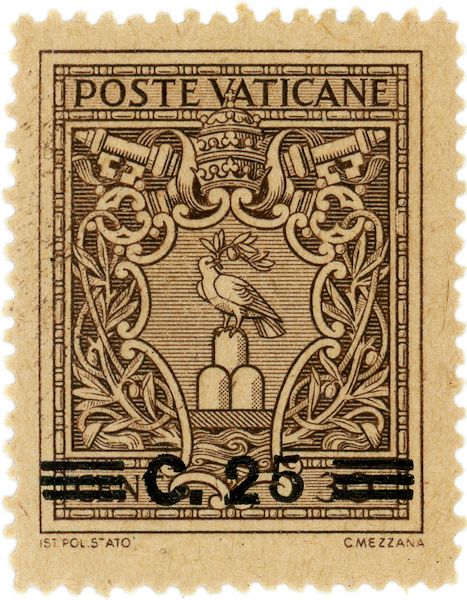 Coat of Arms of Pius XI surcharged