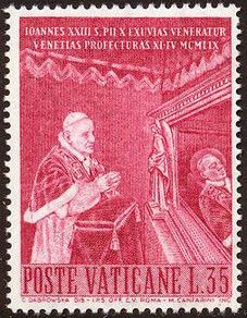 Pope John XXIII Kneeling Before Relics