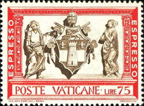 Coat of Arms of John XXIII and Figures of Justice and Hope