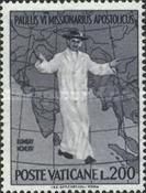 Pope Paul VI Walking Across Map of India