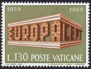 Colonnade Formed by the Words "Europa CEPT"