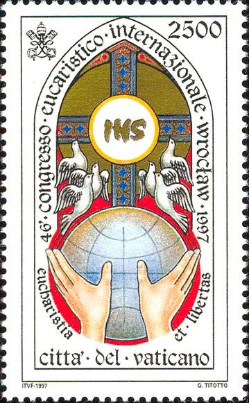 Monogram of Christ, Doves and World