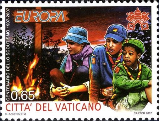 Scouts Sit Around the Campfire