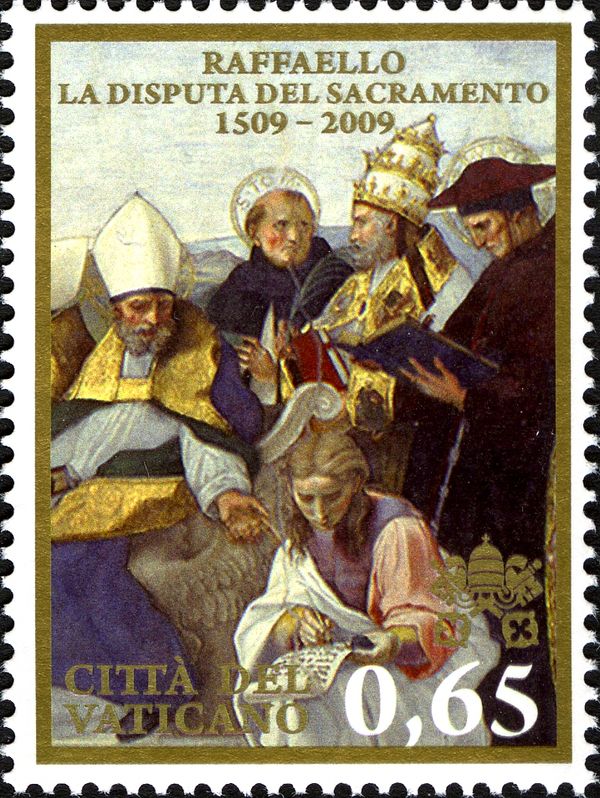 Detail of the fresco "The hosting of the sacrament"