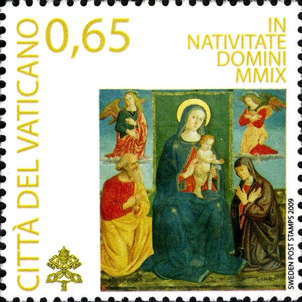 Madonna Enthroned with the Baby Jesus, Francesco Melanzio