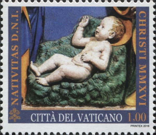 Birth of Christ (detail), Ceramic by Giovanni della Robbia
