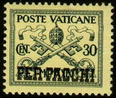 Papal Coat of Arms overprinted