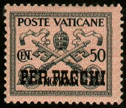 Papal Coat of Arms overprinted