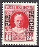Pope Pius XI overprinted
