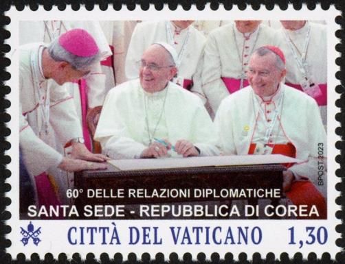 Pope Francis meeting Bishop Emeritus of Jeju