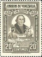 Christopher Columbus, indian, "Santa Maria" and map