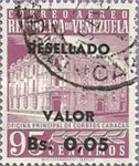 Main Post Office, Caracas - surcharged