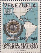 Map of North and South America; Emblem