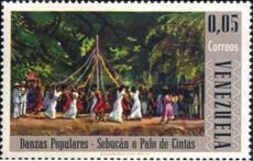 "Sebucan" or "Palo de Cintas" Dance
