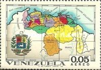 Map of Venezuela and Coat of Arms