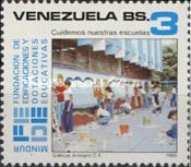 Youths painting school wall