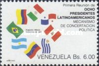 1st meeting of eight Latin American presidents