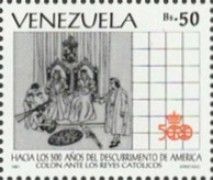 Columbus with Queen Isabella and King Ferdinand II