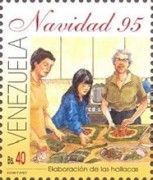 Preparing the Christmas dinner "Hallaca"