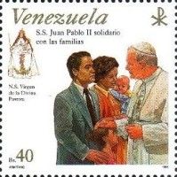 Pope and Man, woman, baby