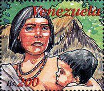 Indio Woman Breastfeeding Child