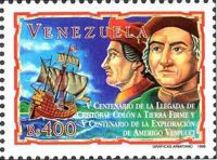 Landing of Columbus 500th and Amerigo Vespucci 500th