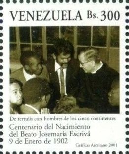 Josemaria with men from all continents