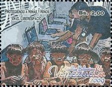 Group of children at computer classroom