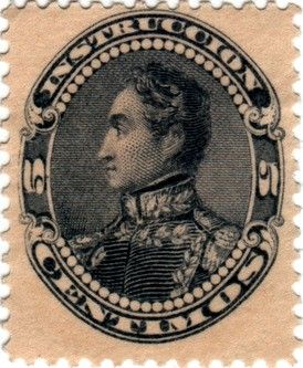 Simón Bolívar facing left
