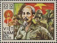 Ho Chi Minh with Vietnamese people's army