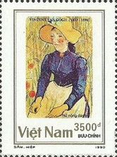 Peasant Woman Against a Background of Wheat (1890), van Gogh
