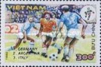 Soccer players in action Oleg Protasov, USSR (in the centre)