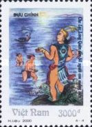 Lạc Long Quân takes fifty children to the sea
