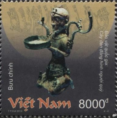 Bronze Kneeling Man Candleholder