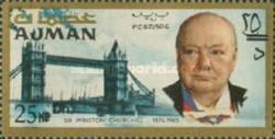 Winston Spencer Churchill and Tower-Bridge
